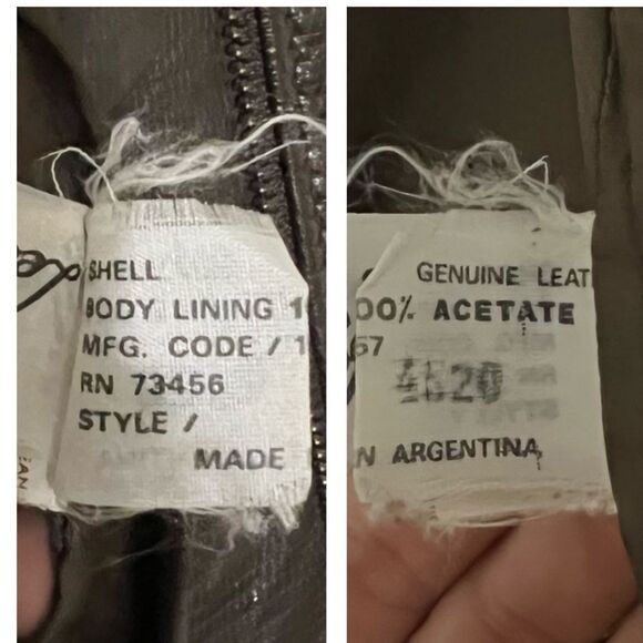 Vintage Gino di Giorgio By Comint Brown Leather Bomber Jacket Coat Size S - Picture 14 of 15